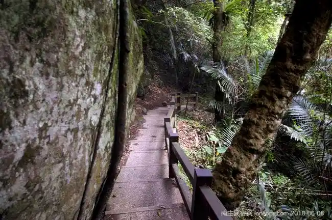 神仙谷石壁步道沿著高達數十公尺的峭壁、可欣賞峽谷、瀑布、激流、巨石，外加面積廣闊的原始森林